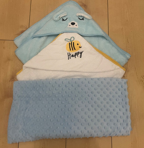 Baby boy hooded blanket towel - boy,