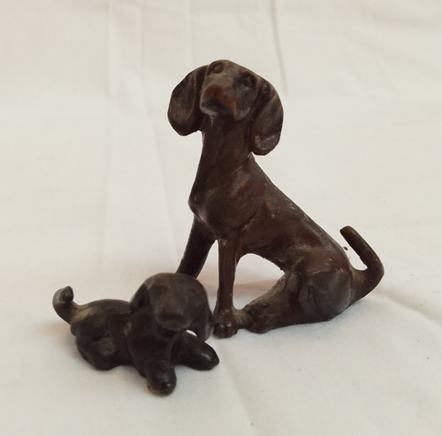 Set bronze weimaraner - of,