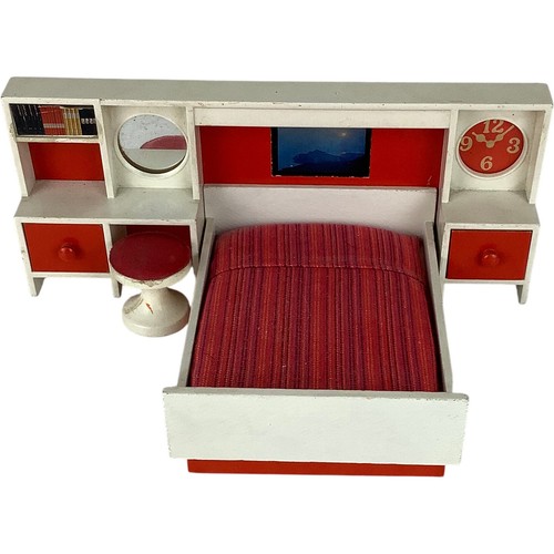 Lundby 1970s dollhouse bedroom - 1970s,