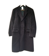 Harrods Vintage Cashmere Navy Overcoat size 38" RU