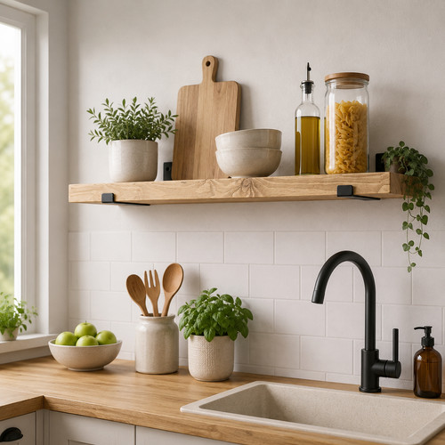 Mkgt solid wood floating shelf - solid,