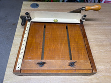 Vintage Wooden Guillotine Paper Cutter by E J Arnold