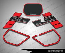 KAWASAKI Kmx 200 Kmx200 Graphics Kit Decal Set - Black Model