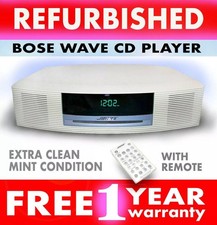 Refurbished Bose Wave Music System AM/FM Radio CD Player Platinum White AWRCC2