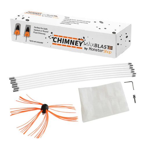 Chimney cleaning brush kit - chimney,