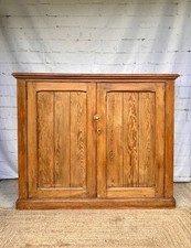 Antique Pine Cupboard, Linen Press, Kitchen Dresser, Hall Console, Bathroom