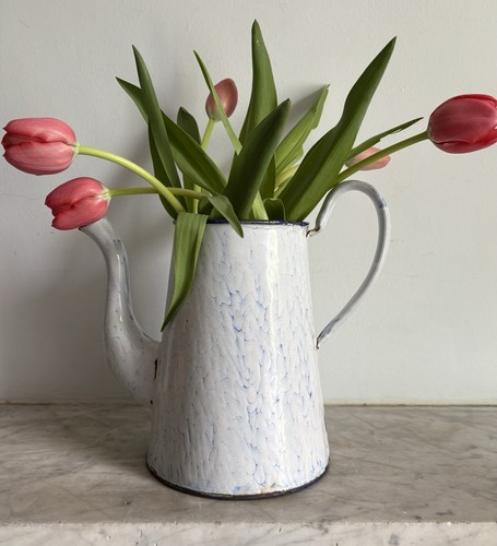 Vintage french enamel - enamel, jug