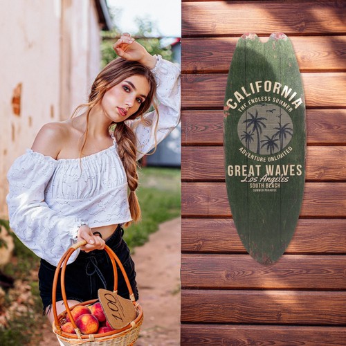 Handcrafted wooden surfboard - handcrafted,