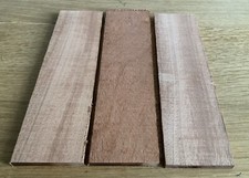 Mahogany Hardwood Timber Offcuts x 3 - 25.5 x 6.5 x .9cm - Wood DIY Crafts 307h
