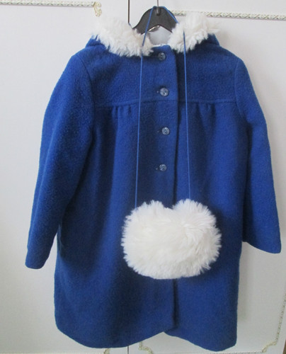 Blue wool mix coat - blue, coat.