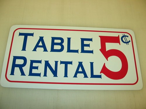 Table rental metal - table,
