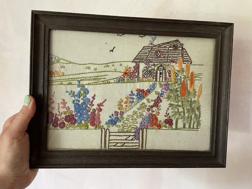 Antique embroidery wall art - embroidery,