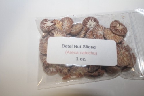 Betel nut sliced areca - nut, (areca