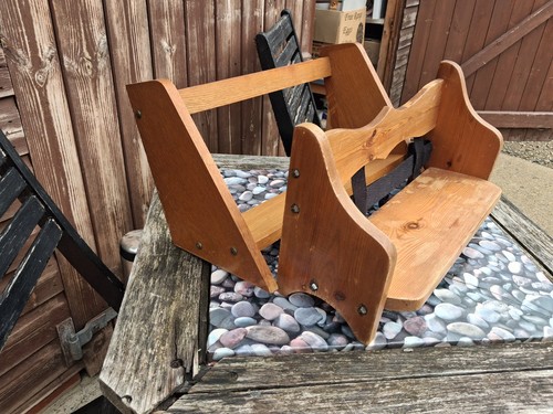 Pine wooden retro desk - pine,