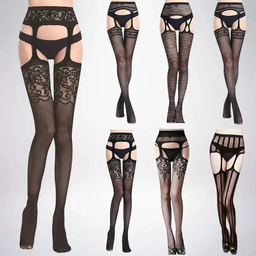 Fishnet garter belt - fishnet, stocking