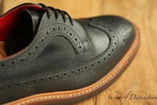 Trickers Black Leather Derby Brogue shoes Men's UK 9 US 10 EU 43