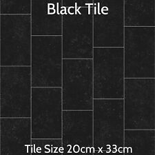 Black Oblong Porcelain Tile