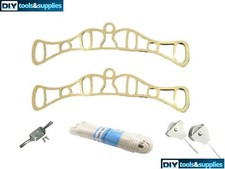 Traditional Kitchen Clothes Airer Dryer Pulley Kit Only 4 Slats Off White 
