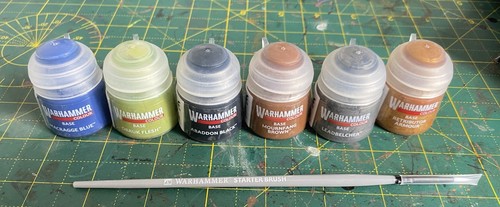 Warhammer paints and brush - paints,