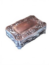 Antique floral pewter silver