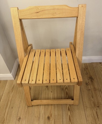 Vintage beech folding chair - vintage,