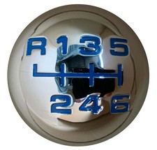 chrome blue gear shift knob round ball for lexus is200 is300 6 speed R1