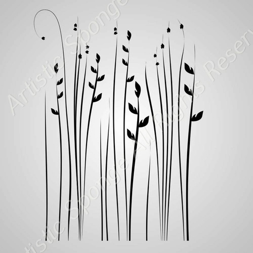 Grass stencil a5 - grass, a4
