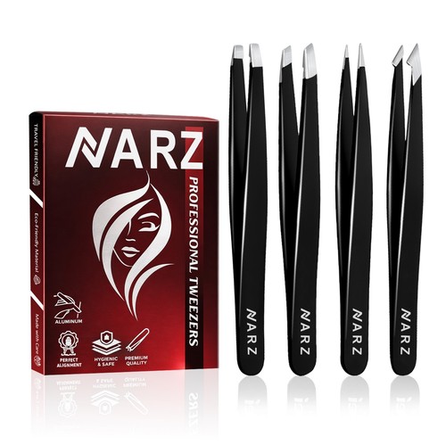 Narz 4pcs eyebrow tweezers - narz,