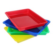  4 Pcs Plastic Serving Tray Activity Trays Drawing Paper Preschool