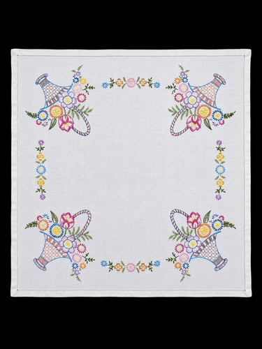 Vintage cotton tablecloth - cotton,