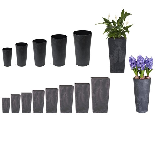Square round tall plant - &,