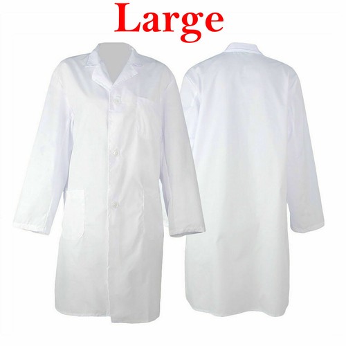 White lab coat unisex medical - white,