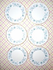 6 Vintage 1970s Colcough Bone China " Braganza" Side Plates With Gold Edges