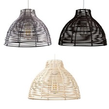 Wicker Easy Fit Lampshade Pendant Light Shade Rattan Easy Fit Natural Lampshade