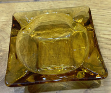 Art Deco Small Amber Glass