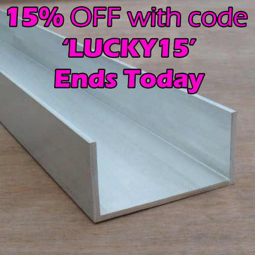 75x50mm aluminium u - 75x50mm aluminium, c