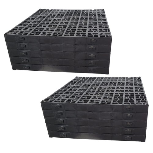 Black plastic paving - black,