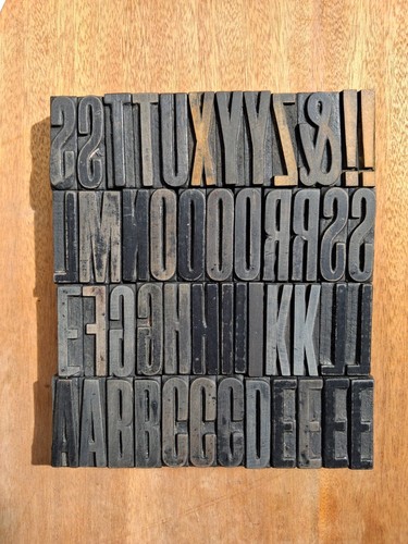 Vintage wooden letterpress - wooden,