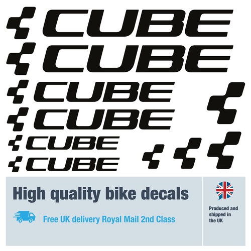 Cube bike labels decals with - /,