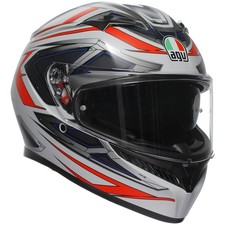 AGV K3 Space White/Fluro Red Commuter Urban City Scooter Motorcycle Helmet E2...