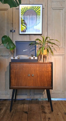 Mid century record cabinet - record, on
