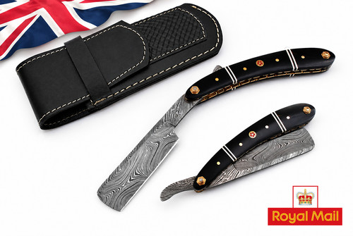 Damascus steel straight razor - damascus,