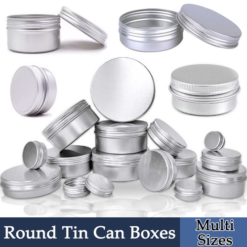 Round tin can boxes small - round,