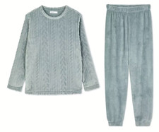 Ladies Green Fleece Pyjamas