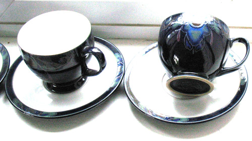 Denby baroque vintage cups - vintage,