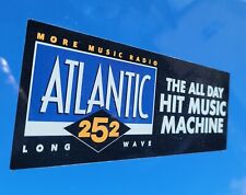 WINDOW STICKER Atlantic 252 - Car Window Radio Sticker - Retro LONG WAVE RADIO