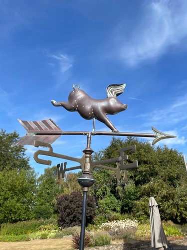 Weathervane flying pig - flying,