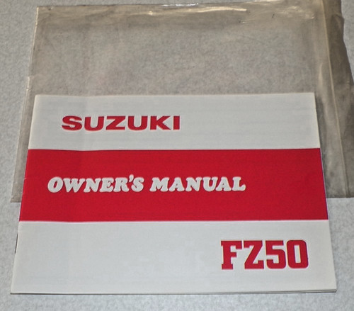Suzuki fz50 nos - owner's, manual