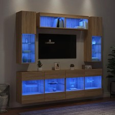 6P TV Wall Cabinet Set with