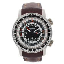 Fortis 669.10.148 B-47 Calculator GMT Men's Automatic Wristwatch 3 Time Zones